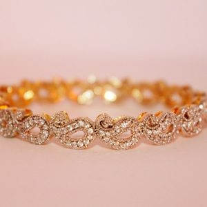 Rose Gold Bracelet - Minimalist link design in rose gold